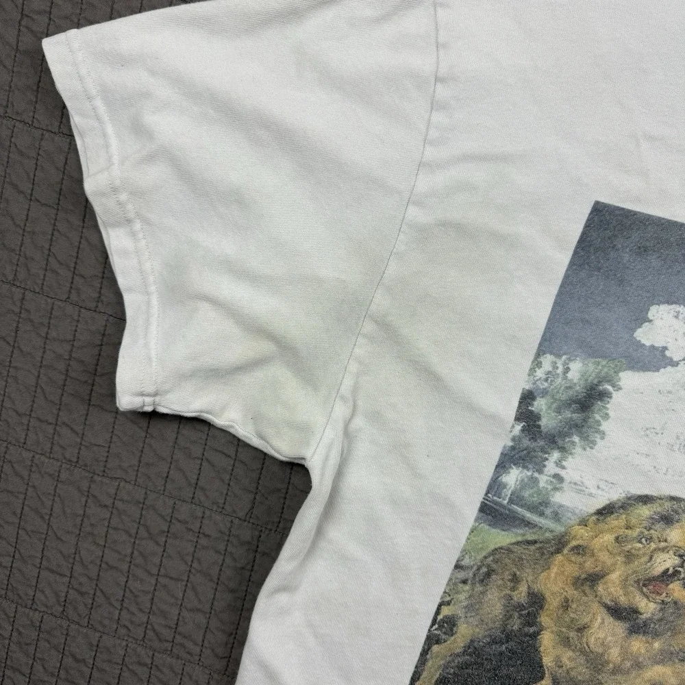 Darc Sport T Shirt Men's XXL White Wolves Bodybuilding Gym Workout Boxy Fit‎ - Picture 4 of 14